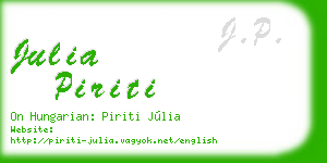 julia piriti business card