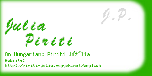 julia piriti business card